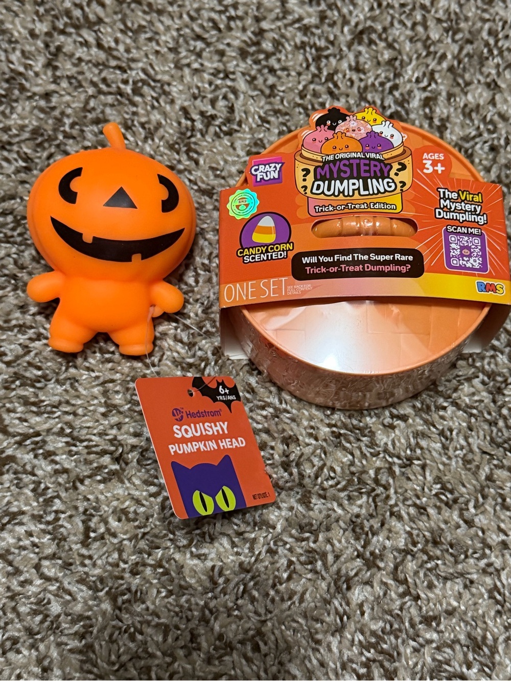 RMS Mystery Dumpling Trick-or-Treat Edition & Squishy Pumpkin Head Set - Orange